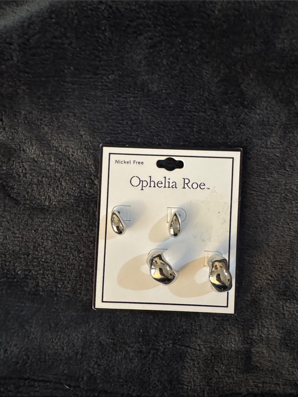 Ophelia Roe Silver Teardrop Stud Earrings Set